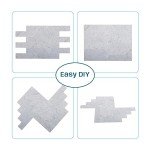 Adolif Carrara Marble Subway Tile, 100% Natural Marble, 3" x 12" Tile, Peel and Stick, Self Adhesive Backsplash for Kitchen and Bathroom, 16 Sheets