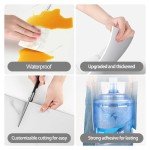 10-Pack Peel and Stick White Marble Tiles (11.8" x 11.8") – 9.8 Sq. Ft. Waterproof PVC Shower & Backsplash Tiles for Bathroom, Kitchen, and Living Room – Self-Adhesive, Easy Installation