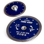 6" Diamond Tile Blade Granite Blade with 5/8"-11 Flange for Porcelain Tile Granite Marble (6"-Flange)