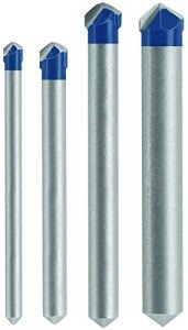 BOSCH NS2000 4-Piece Carbide Tipped Natural Stone Tile Bits Assorted Set for Drilling Natural Stone, Granite, Slate, Ceramic and Glass Tiles, Easy Application with No Water Required