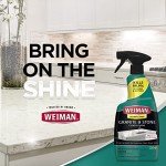 Weiman Disinfectant Granite Daily Clean & Shine (2 Pack with Polishing Cloth) Safely Clean Disinfect and Shine Granite Marble Soapstone Quartz Quartzite Slate Limestone Corian Laminate Tile Countertop