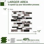 STICKGOO 10-Sheet Marble Look Peel and Stick Tiles, Decorative Self Adhesive Kitchen Backsplash in Granite (Pack of 10, Thicker Design)