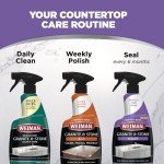 Weiman Granite & Stone Sealer Spray - Protects Kitchen Countertops, Sinks, Showers, Vanities & Floors From Stains - For Granite, Quartz, Marble, Tile, Limestone, Slate - Water Based, 24 oz