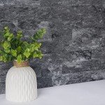 Art3d 10-Sheet Peel and Stick Backsplash PVC Wall Tile, Stickon Tile for Kitchen Backplash, Bathroom Vanities, Fireplace Decor, Laundry Table, Stair Decals in Dark Granite, Plastic-Sheets