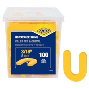 QEP 3/16" Horseshoe Shim Tile Spacers for Marble, Granite, Stone, Floor and Wall Installations (100 Pack)