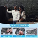 Art3d 10-Sheet Peel and Stick Backsplash PVC Wall Tile, Stickon Tile for Kitchen Backplash, Bathroom Vanities, Fireplace Decor, Laundry Table, Stair Decals in Dark Granite, Plastic-Sheets