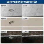 FENFANDAS Tile and Granite Repair Kit, Marble Porcelain Stone and Quartz Countertops Repair Kit for Chips Dents Cracks Holes Scratch, Fix Chipped Edges Corners, Reattaches Missing Pieces