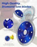 AOKLIT 4.5 inch Super Thin Diamond Tile Blade, 10 Pcs Tile Cutting Blade, Diamond Blade for Angle Grinder Cutting Porcelain Tile Granite Marbles (Blue)