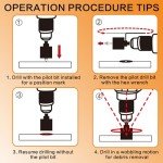 2-1/2 Inch Diamond Hole-Saw Bits with Pilot Drill Bit - 2pc 2-1/2" Diamond Tipped Tile Hole Saws with Guiding Bit Accurate Drilling for Porcelain Tile Ceramic Pottery Granite Stone Glass Bottles 65mm