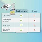Black Diamond Stoneworks GRANITE PLUS! 2 in 1 Cleaner & Sealer for Granite, Marble, Travertine, Limestone, Ready to Use! 32 Fl Oz