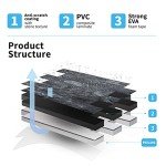 Art3d 10-Sheet Peel and Stick Backsplash PVC Wall Tile, Stickon Tile for Kitchen Backplash, Bathroom Vanities, Fireplace Decor, Laundry Table, Stair Decals in Dark Granite, Plastic-Sheets