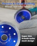 AOKLIT 4.5 inch Super Thin Diamond Tile Blade, 10 Pcs Tile Cutting Blade, Diamond Blade for Angle Grinder Cutting Porcelain Tile Granite Marbles (Blue)