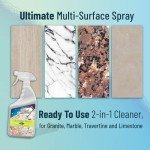Black Diamond Stoneworks GRANITE PLUS! 2 in 1 Cleaner & Sealer for Granite, Marble, Travertine, Limestone, Ready to Use! 32 Fl Oz