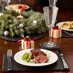 GHYTMTHOT 6 Pack 10 x 8 Inch Slate Cheese Board and Charcuterie Plates - Individual Stone Plates for Cheese, Meat, Appetizers