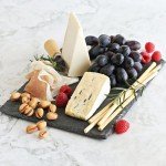 MAPRIAL Slate Cheese Boards, 6 Pack 8.8 x 6” Mini Slate Plates Black Charcuterie Boards Serving Tray Stone Plate Display Chalkboard with Soapstone Chalks for Halloween Christmas, Party, Gifts