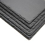 GHYTMTHOT 6 Pack 10 x 8 Inch Slate Cheese Board and Charcuterie Plates - Individual Stone Plates for Cheese, Meat, Appetizers