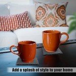 6 Pack Square Slate Drink Coasters, VIBRATITE 4 Inch Black Slate Stone Coasters Bulk Cup Coaster Laser Engraving Blanks with Anti-Scratch Bottom for Drink Coffee Bar Kitchen Home Decor