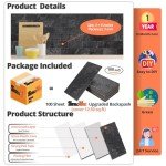 StyloVue 100 Pieces Peel and Stick Backsplash for Kitchen, 3" x 6" PVC Subway Tile 2025 Upgraded Black Slate Backsplash Stick on Tile Elevate Kitchen Fireplace RV