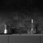 StyloVue 100 Pieces Peel and Stick Backsplash for Kitchen, 3" x 6" PVC Subway Tile 2025 Upgraded Black Slate Backsplash Stick on Tile Elevate Kitchen Fireplace RV