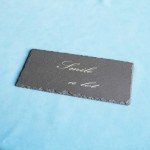 GHYTMTHOT 6 Pack 10 x 8 Inch Slate Cheese Board and Charcuterie Plates - Individual Stone Plates for Cheese, Meat, Appetizers