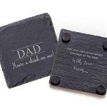 12 Pack 4 x 4 Inch Gorgeous Black Slate Stone Coasters Bulk Square Slate for Drink Bar Kitchen Home, Handmade Natural Rough Edge, Set of 12