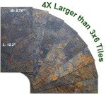 AULIGET 6" x 12" Rust Slate Peel and Stick Backsplash Wall Tiles, PVC Faux Stone Stick on Tiles for Backsplash Kitchen, Bathroom, Laundry Room, Camper, Fireplace (Pack of 20)