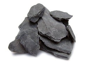 Natural Slate Stone 1 to 3 Inches - USA Sourced and Packaged for Aquascaping Aquariums, Terrariums, Paludariums, Reptile Enclosure, Wargaming, Models, Mosaic Art, Miniature Fairy Gardens (5lbs Grey)