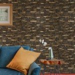 StyloVue 20 Sheets Peel and Stick Backsplash for Kitchen, Rust Slate with Metal Gold Look Stick on Tile Upgrade Your Kitchen Backsplash, RV, Fireplace