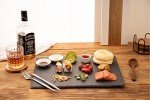 WLWNWFT 2 Pcs 16x12in Large Slate Cheese Boards Slate Board for Meat Cheese Appetizers, Slate Cheese Tray Serving Plate Tray Serving Stone Board Slate Platter with 2 Chalks for Christmas Housewarming