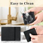 48 PCS Slate Coasters Bulk, MAPRIAL Laser Engraving Blanks Material for Engraver, 4 Inch 24 PCS Natural Square, 24 PCS Round Black Stone Coasters for Drinks, Gifts, Home Decor