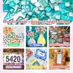LATIIZ Glass Mosaic Tiles Crafts: Pre-Cut Waterproof Turquoise 300 Pieces for DIY Outdoor Home & Garden Art Projects - Decor Patio Stepping Stones Kits - Mother Gifts & Family Bonding Activities