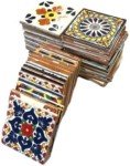 MEXTILES - Broken Mexican Talavera Tiles Handmade Mix Designs 10 Pounds