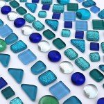 LITMIND Assorted Blue Irregular Crystal Mosaic Tiles, 9oz Value Pack - Perfect for Art Crafts, Mosaic Making Projects, Home Decor, and More