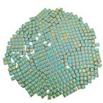 500PCS / 1.1LB Square Ceramic Mosaic Tiles, 0.4 x 0.4 inch Handmade Making Creative Micro Mosaic Tiles for DIY Art and Home Decorations (Iridescent Green)