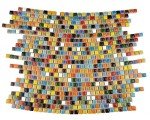 Lanyani 784 Pieces Colorful Tiny Square Ceramic Mosaic Tiles for Crafts, Glazed Porcelain Pieces Sheets for Mosaics
