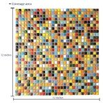 Lanyani 784 Pieces Colorful Tiny Square Ceramic Mosaic Tiles for Crafts, Glazed Porcelain Pieces Sheets for Mosaics