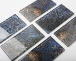 Blujellyfish Glass Subway Tile 3x6 Inch Antique Blue Tiles for Kitchen Backsplash Bathroom Accent Wall Glass Mosaic Tile (Pack of 20)