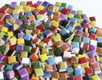 Lanyani 784 Pieces Colorful Tiny Square Ceramic Mosaic Tiles for Crafts, Glazed Porcelain Pieces Sheets for Mosaics