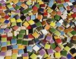 Lanyani 784 Pieces Colorful Tiny Square Ceramic Mosaic Tiles for Crafts, Glazed Porcelain Pieces Sheets for Mosaics
