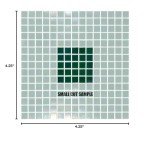 URBN Contemporary Emerald Green Iridescent Glass Mosaic Tile for Indoor and Outdoor - Sample Tile (4-1/3 inches x 4-1/3 inches, 0.13 SQ FT)