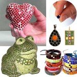 Ceramic Tile 3/16 inch 5mm Mosaic Tiles for Arts and Crafts 1000 Pieces, 20 Colors x 50 Pcs, MXAL