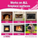 Quick'n Brite Fireplace Brick and Stone Cleaner 32oz with Scrub Brush - Natural Stone, Tile, and Marble Cleaner - Indoor Fireplace and Wood Stove Cleaning Kit - Pellet Stove Creosote Remover