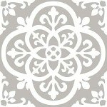 FloorPops FP2942 Medina Peel & Stick Floor Tiles, Grey