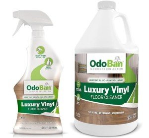 OdoBan Ready-to-Use Luxury Vinyl Floor Cleaner, Streak Free and Neutral PH Formula, 32 Oz Spray and 1 Gallon Jug, Scentless
