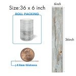 Waterproof Peel and Stick Floor Tile, 36 Pack 54 Sq.Ft（NO Sticky Residue Left） Wood Plank Vinyl Tile Stickers, Self-Adhesive DIY Flooring Tiles for Bedroom, Living Room, Bathroom （36" x 6"，Dustgray）