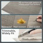 Art3d Peel and Stick Vinyl Floor Tiles 30-Pack 12 x 12 inch, Self Adhesive Waterproof Flooring Wood Planks for Kitchen, Dining Room, Bedrooms, Cover 30 Sq. Ft, Taupe Ash