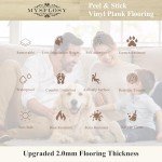 Mysflosy Self-Adhesive Vinyl Flooring Plank, 36 Pack - 6 x 36 inch, Natural Wood Grain Peel and Stick Flooring Waterproof for DIY Installation, Cover 54 Sq. Ft