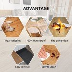 Mysflosy Peel and Stick Floor Tiles, Self-Adhesive Luxury Vinyl Flooring Plank, 6'' x 36'', 36 Pack 54 Sq.Ft, Waterproof DIY Deep Wood Grain Planks Easy to Install for Kitchen, Living Room