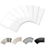 Yipscazo 2025 New Upgrade 100 Pieces Peel and Stick backsplash 3 x 6 Inches 3D PVC Composite Wall Tile Stick on Backsplash Tile for Kitchen Bathroom, Laundry Room, Fireplace in Polished Marble White