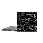 Adrmpest12 x12 Black Backsplash Marble Tile Peel and Stick on Back Splash Kitchen Bathroom Fireplace Floor Shower Wall Tile Sticker,PVC Plastic Composite Vinyl Tile Waterproof